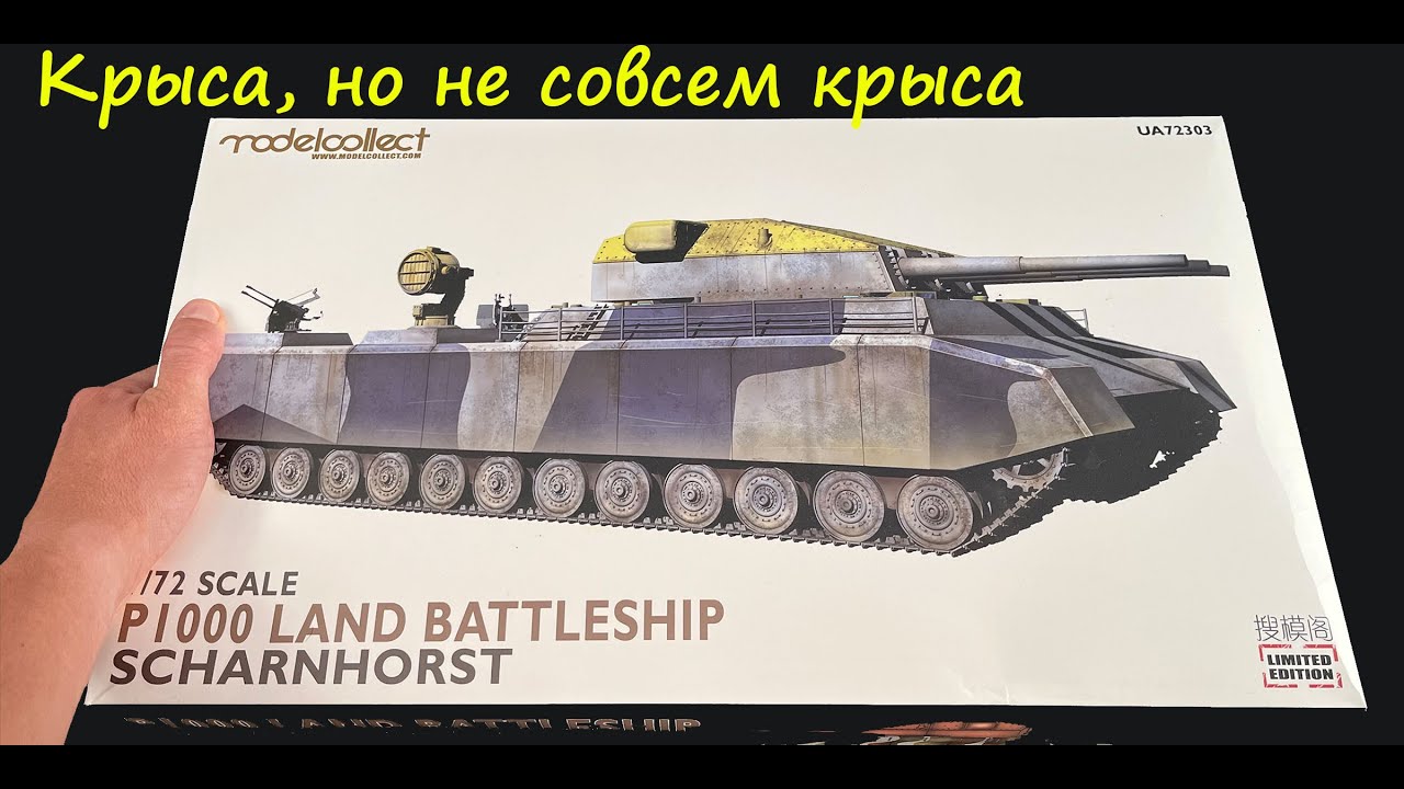 Крыса, но не совсем крыса. Обзор модели P1000 Шарнхорст фирмы Modelcollect в 72 масштабе.