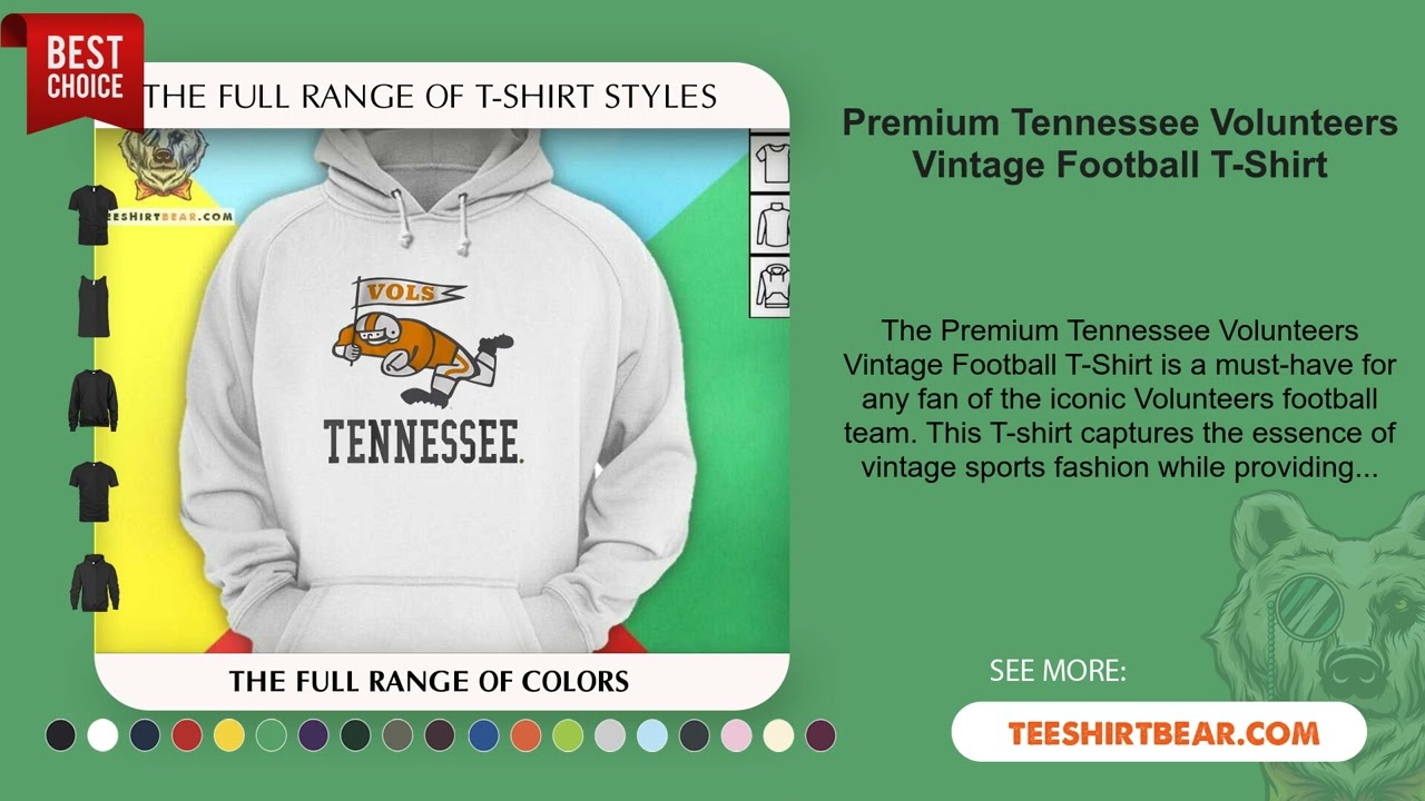Premium Tennessee Volunteers Vintage Football T-Shirt