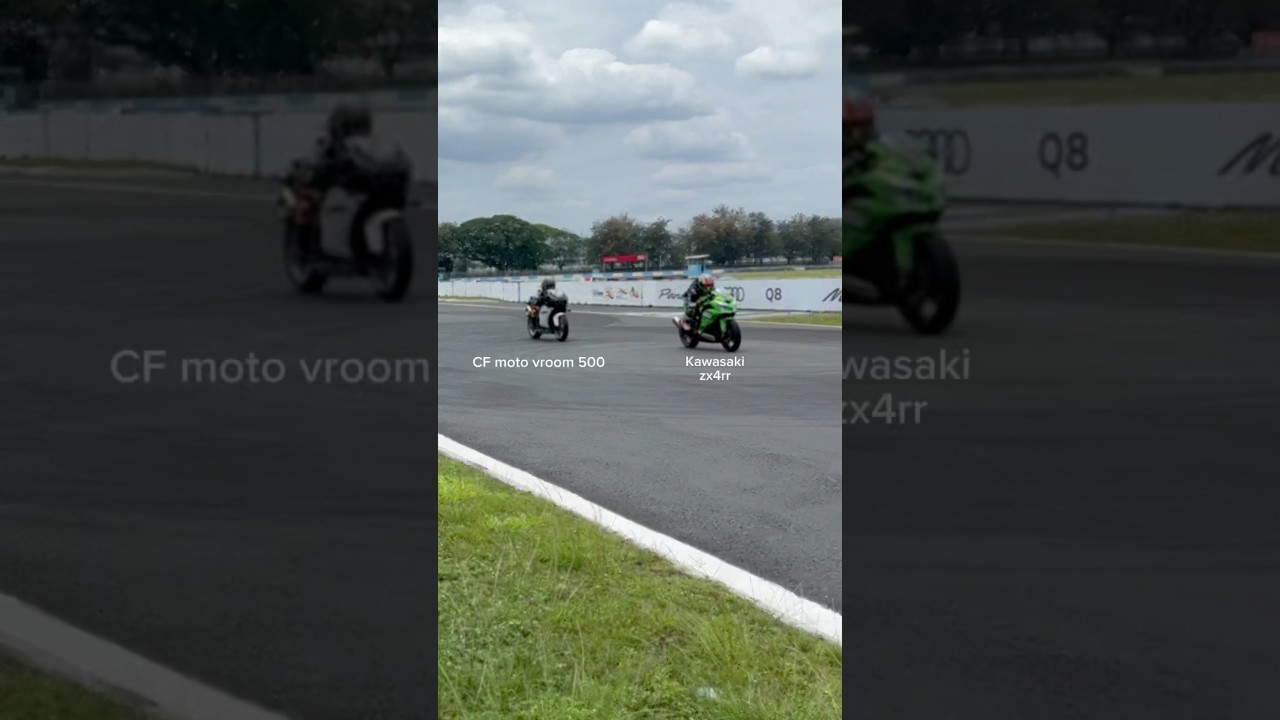 Cf moto voom 500 vs kawasaki zx4rr #fypshorts #kawasaki #cfmoto #voom500 #motorcycle #trackday