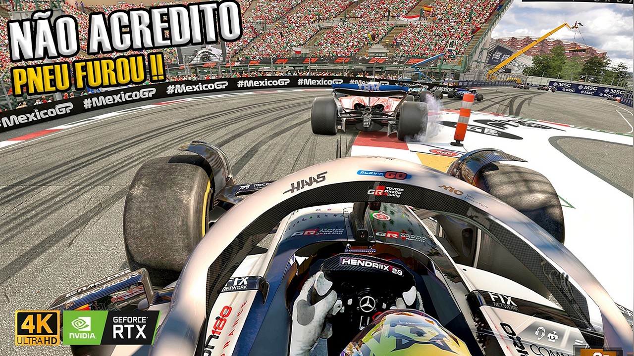 EU NÃO ACREDITO NISSO.... PNEU FUROU !! 🏁💥| Modo Carreira (Ultra Realista) F1 26 MOD