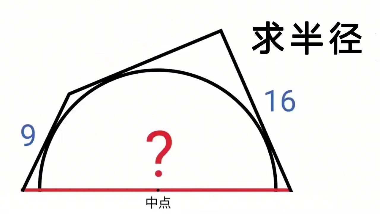 竞赛几何题，求直径长度，辅助线真的绝了！