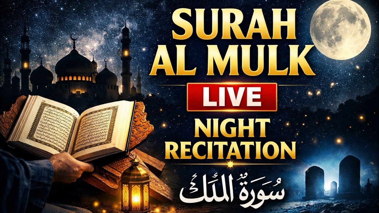 Surah Al-Mulk Recitation Live | Beautiful Quran Tilawat | سورة الملك | Night Protection