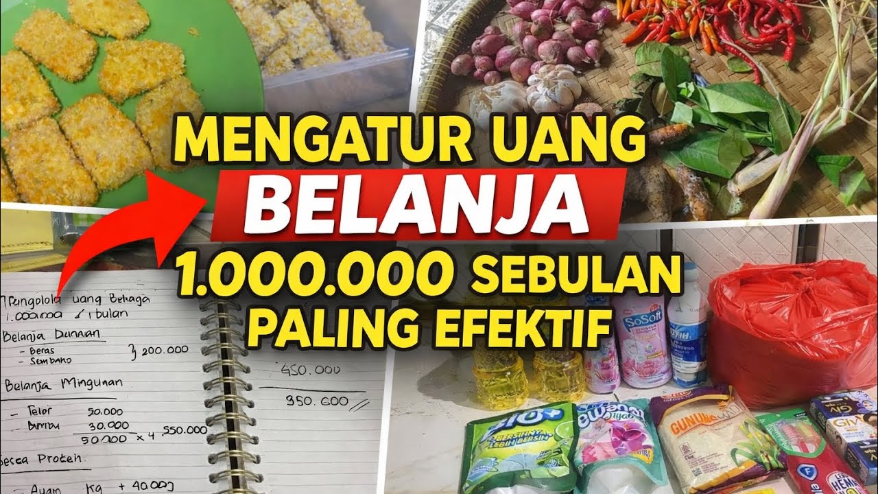 Mengelola UANG BELANJA 1 juta sebulan Paling efektif