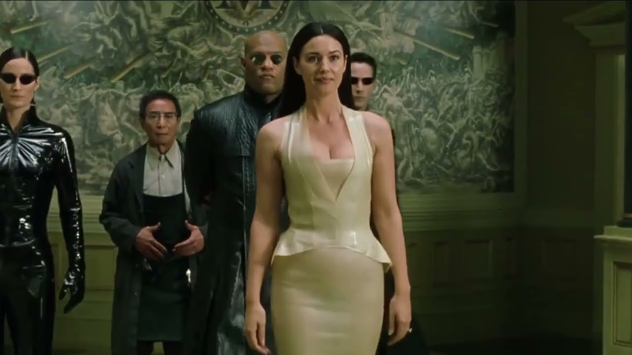 The Matrix Reloaded 2003 Neo & Trinity Find the keymaker scene
