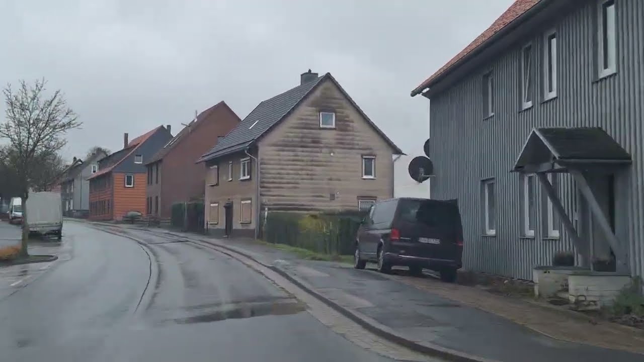 Fahrt von Seesen im Landkreis Goslar nach Bad Grund im  Landkreis Göttingen in Niedersachsen