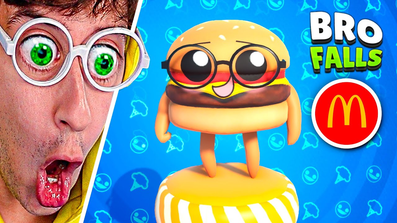 SOY una HAMBURGUESA en BRO FALLS 🍟😂!! (Stumble Guys con Comida de McDonalds  🤡) - TEKENDO