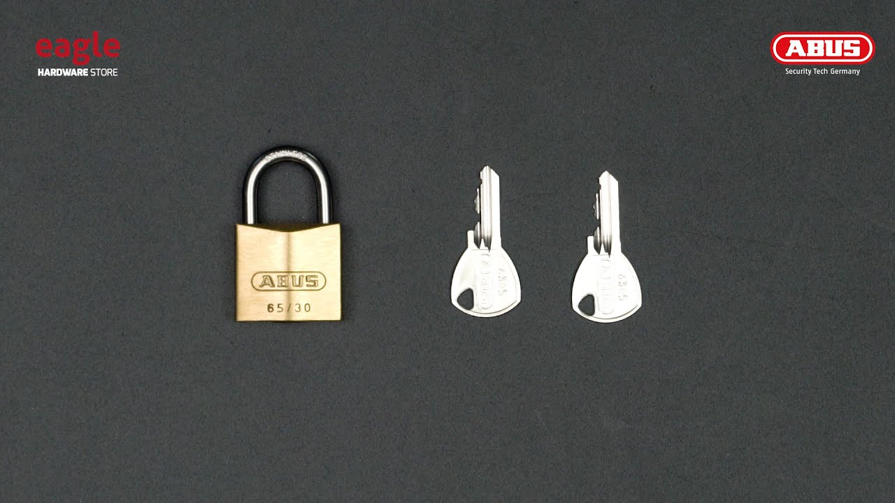 [186] ABUS 65IB/30 30mm Solid Brass Padlock with Stainless Steel Shackle (EAGLE)