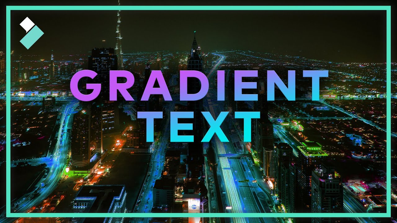 EASY Gradient Text Effect | Wondershare Filmora X Tutorial