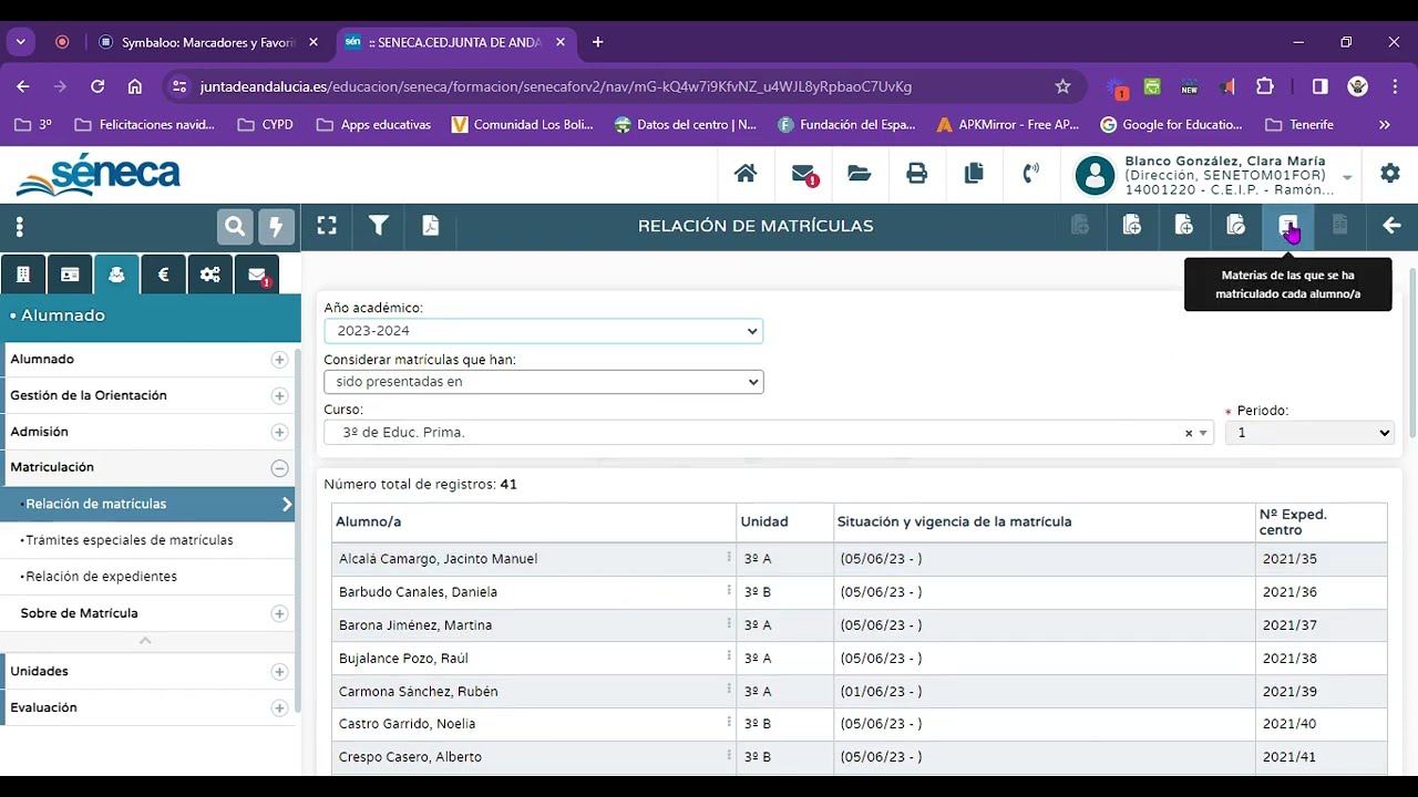 Eliminar materias pendientes de calificación extraordinaria