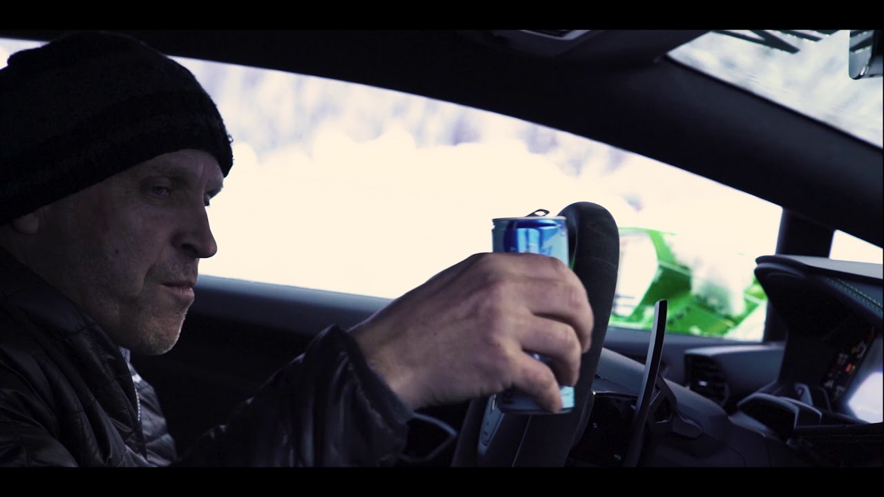 Lamborghini Huracan Snow Drift mit WR.  Ronnyfanty  u Reini Sampl . #Lamborghini #huracan #redbull