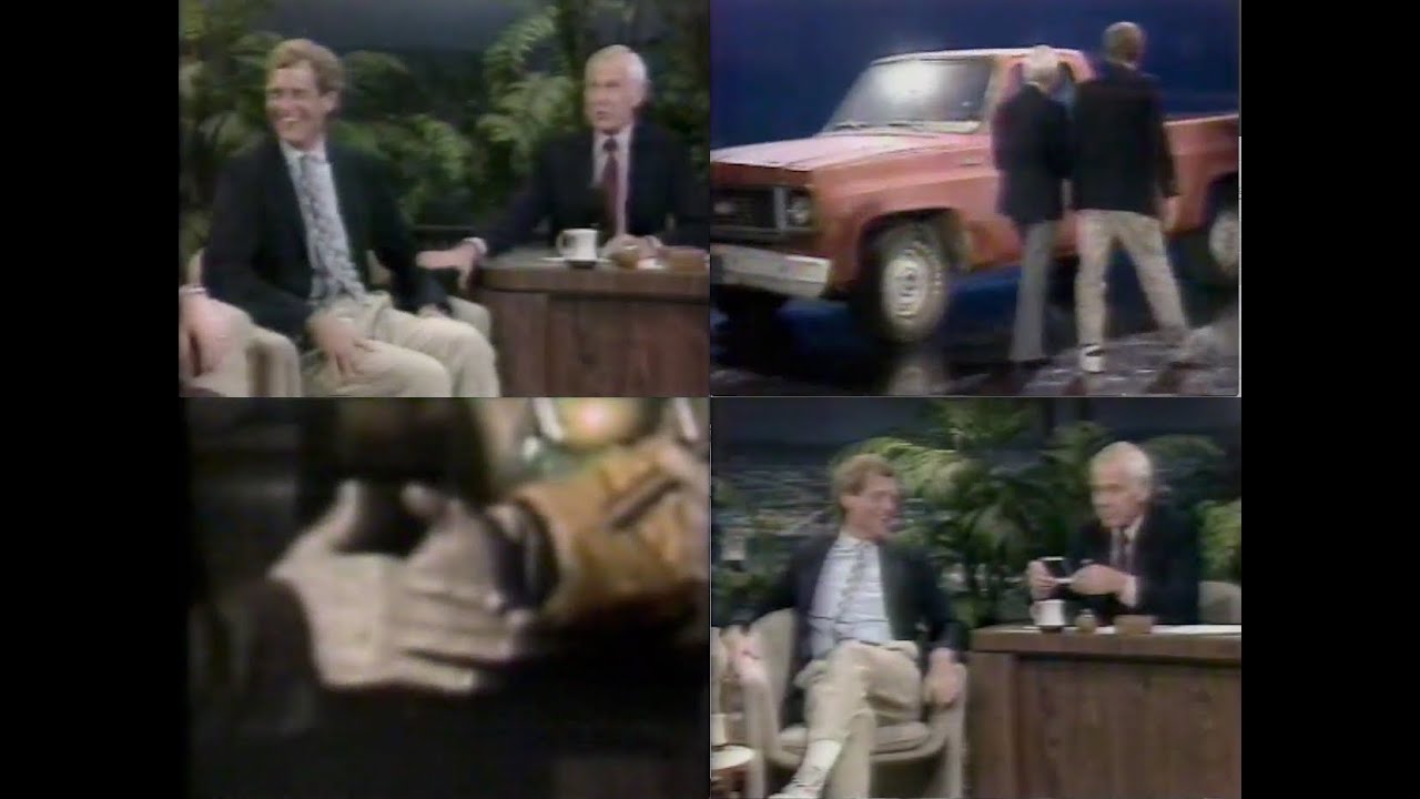 The Tonight Show - David Letterman - New NBC Slogan, Johnny Steals Dave's Truck - Apr 18, 1986