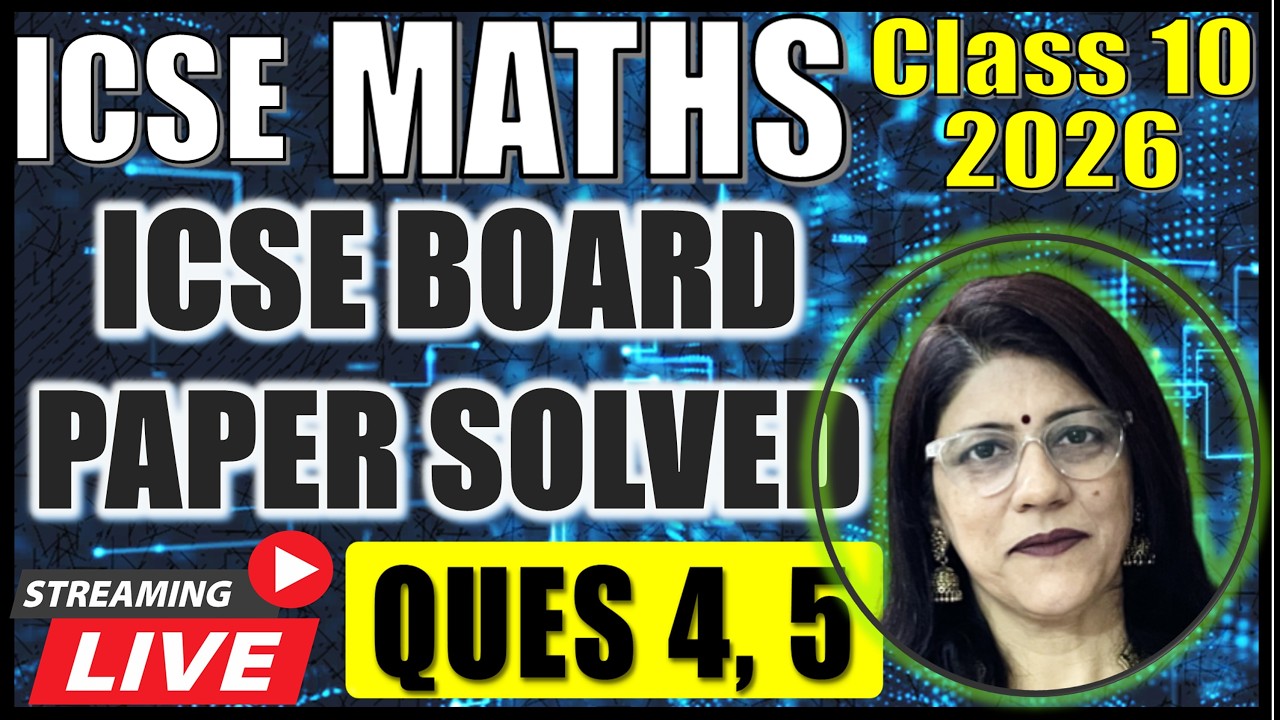 LIVE MATHS SECTION B | SOLVED BOARD PAPER | ICSE  CLASS 10