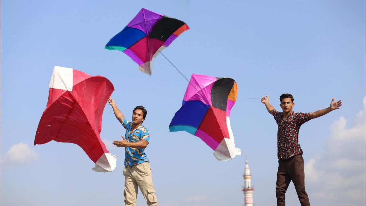 7 Feet Gudda Vs Colourful Kite Cut Challenge