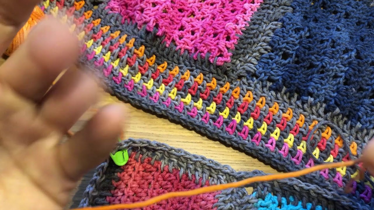 RenskeCreatief Lapjesdeken steken CAL: De rand haken en het eindresultaat!