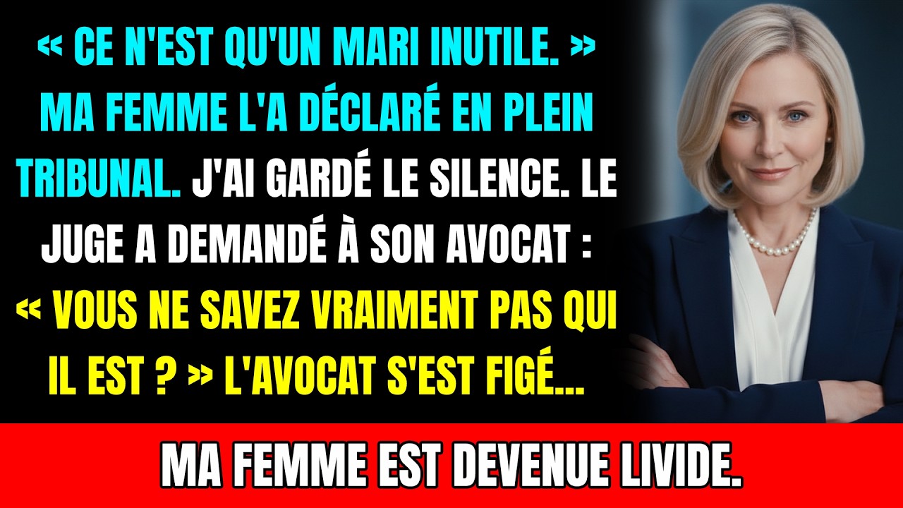 Au tribunal, ma femme m'a traité de « mari bon à rien ». Jusqu'à cette question du juge...