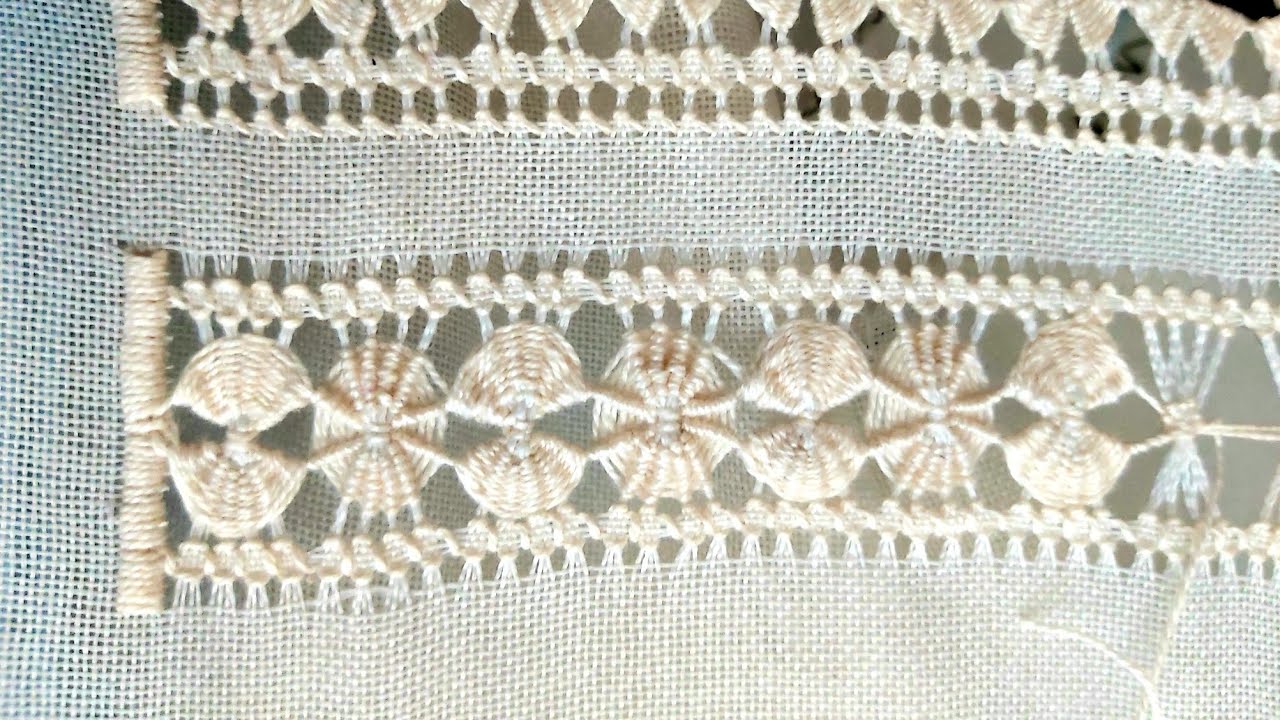 drawn thread embroidery |hand embroidery | آموزش ژور دوزی