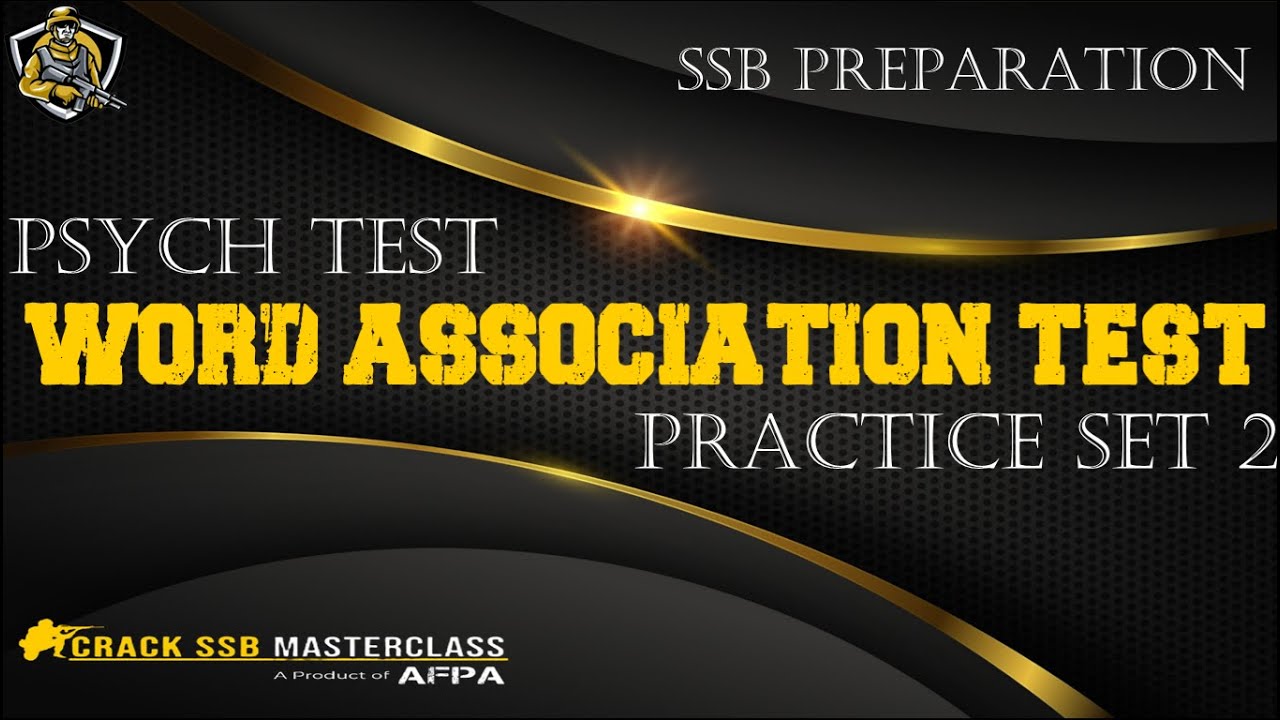 Word Association Test | Practice Set 2 | SSB WAT | Psychological Test | Psychologist Ashok Thamburaj