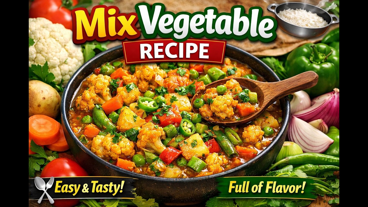Delicious Mix Vegetable Recipe | Easy & Quick Veg Sabzi | گھر جیسی مکس ویجیٹیبل سبزی | آسان ریسپی 🍲