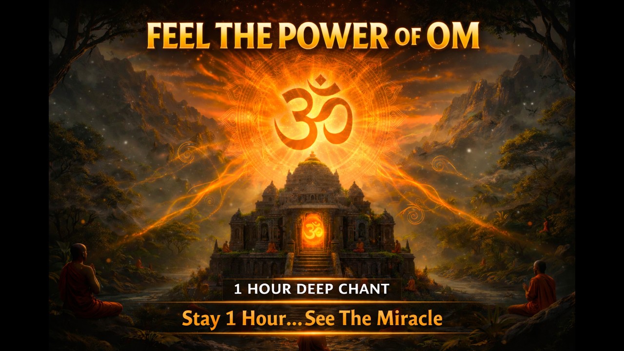 Powerful OM Chant 1 Hour 🔱 Remove Negative Energy | Morning Meditation | Deep Healing Om Mantra
