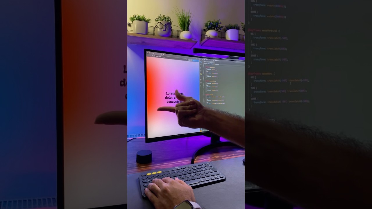 This is why I love CSS Gradients.. #css #htmlcss #cssanimation #csstricks #frontend