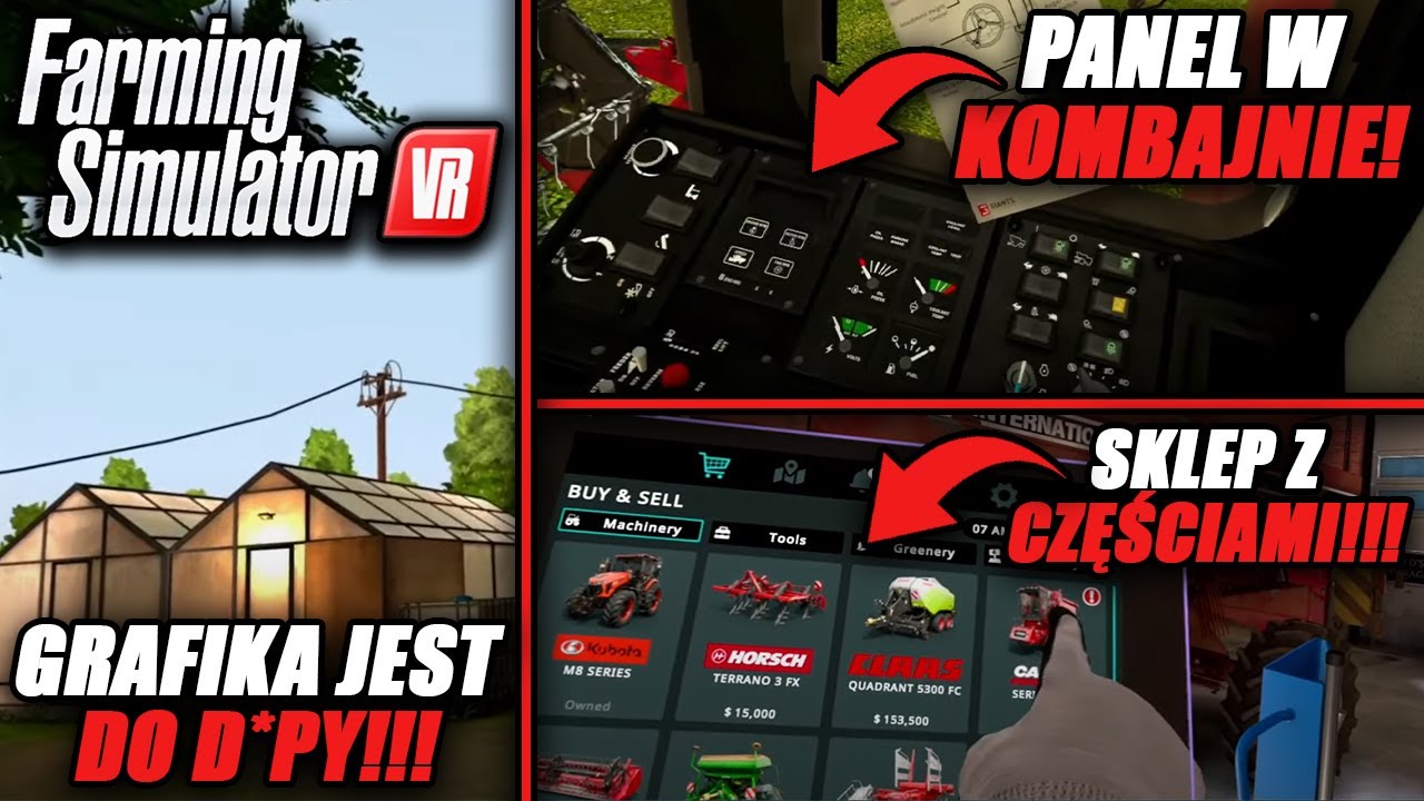 FARMING SIMULATOR VR - GRAFIKA JEST DO D*PY, SKOK NA KASĘ ORAZ DOBRA FUNKCJA MECHANIKI MASZYN🔴🚜🤬