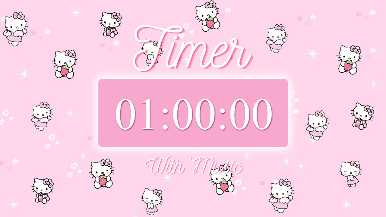 ✿ 𝑯𝒆𝒍𝒍𝒐 𝑲𝒊𝒕𝒕𝒚 𝟏 𝑯𝒐𝒖𝒓 𝑻𝒊𝒎𝒆𝒓 | 𝑾𝒊𝒕𝒉 𝑴𝒖𝒔𝒊𝒄 | 𝑷𝒊𝒏𝒌 𝑨𝒆𝒔𝒕𝒉𝒆𝒕𝒊𝒄 ✿