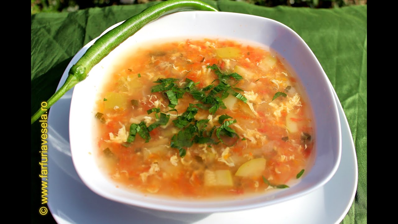 Ciorba cu legume si bors proaspat | Farfuria vesela