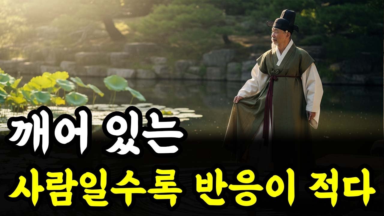 깨어 있는 사람일수록 반응이 적다 | 인생 철학 | 고인의 가르침