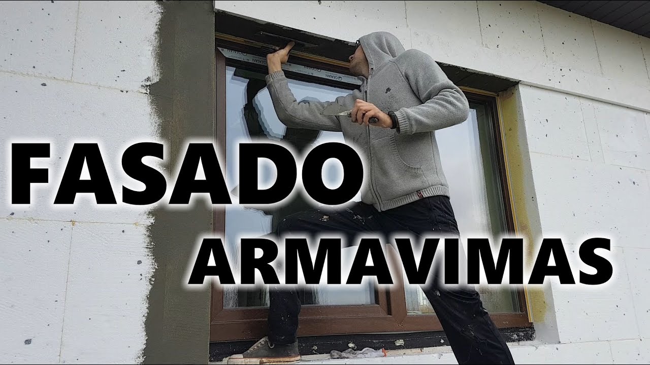 Fasado Armavimas. Kampų ir langų armavimas, Moldingų gaminimas ant fasado.