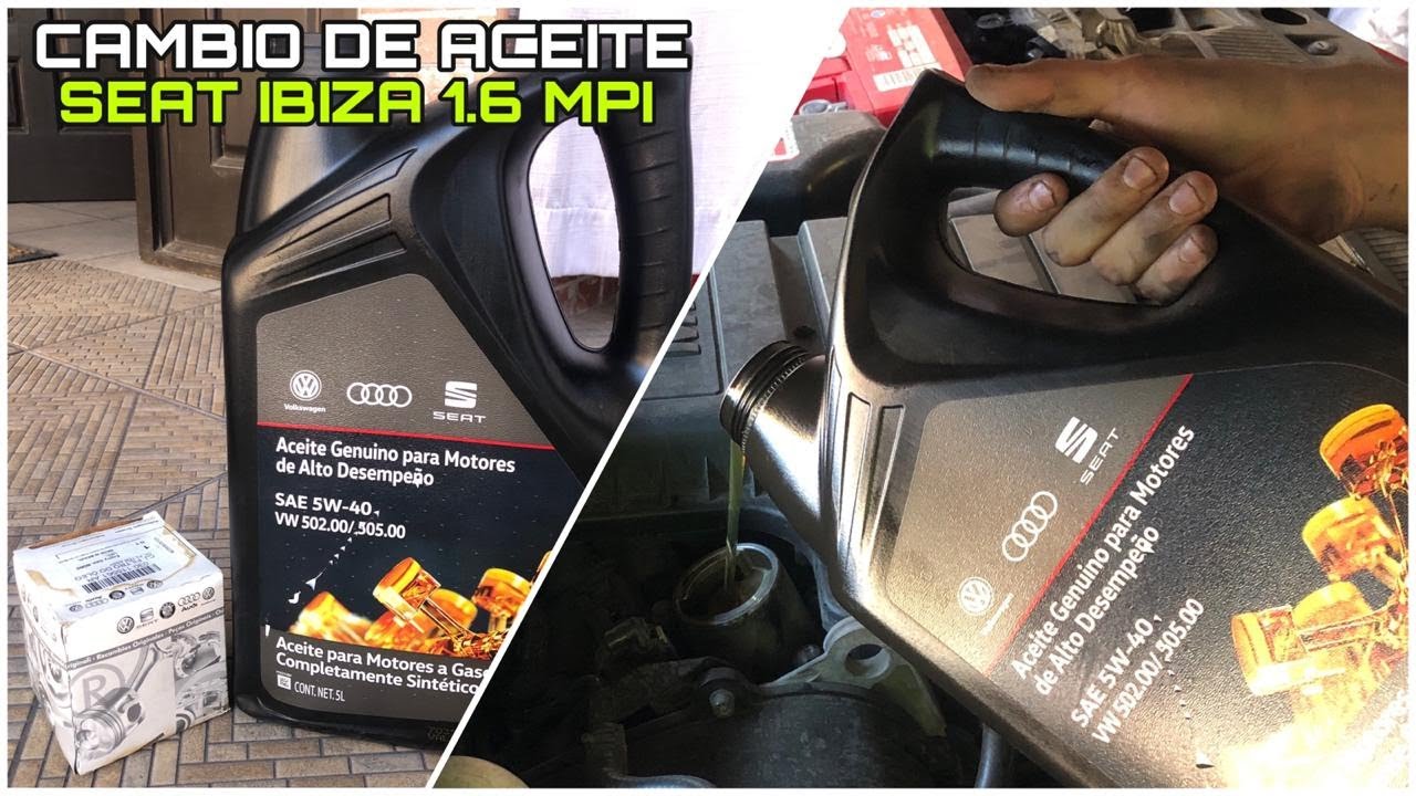 CAMBIO DE ACEITE /  SEAT IBIZA 1.6 MPI  (APLICA EN MOTOR 2.0 Y 1.2T)