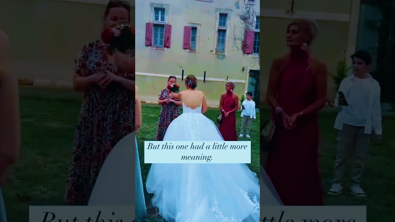 She thought it was a Bouquet Toss but it was a Surprise Proposal! #wedding #shorts #surprise