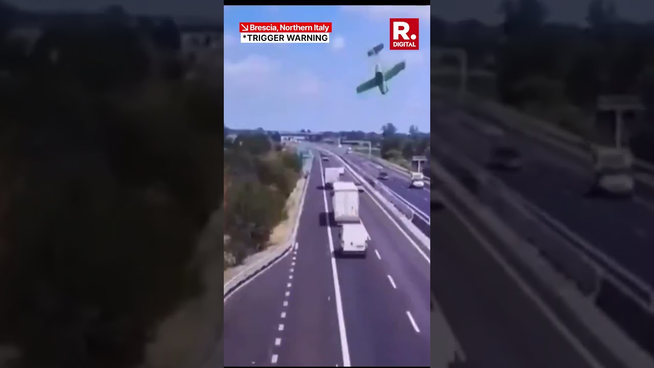 Caught on Cam: Horrifying Plane Crash on Italian Highway