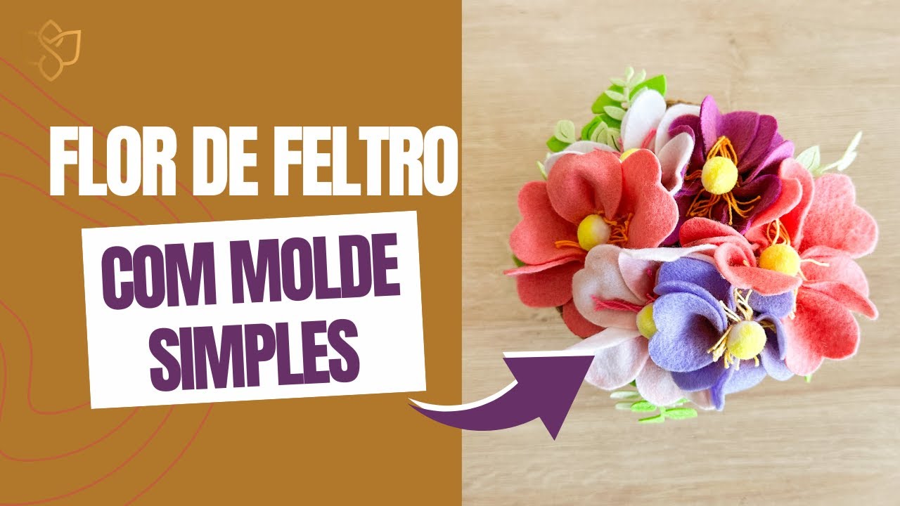 Como fazer flor de feltro f&aacute;cil