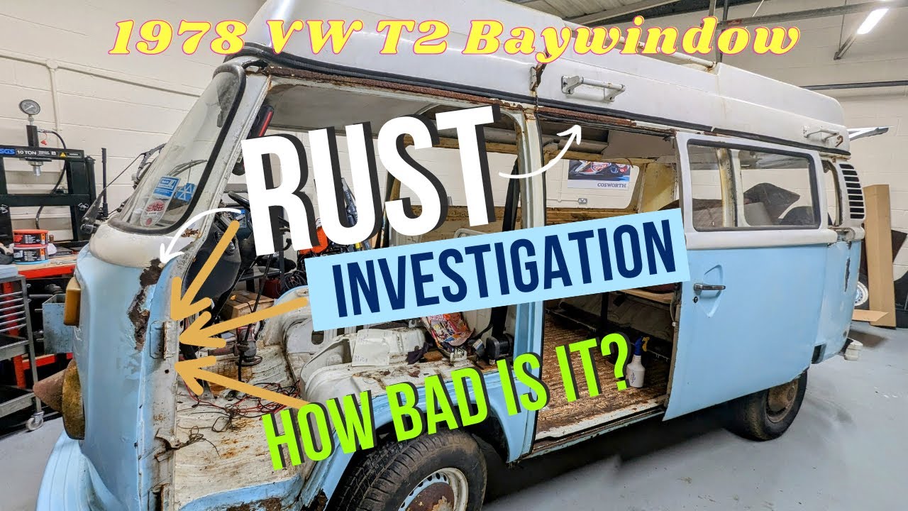 Episode 1 - VW Bus T2 Baywindow Restoration - Rust inspection and stripping the bus - How bad is it?