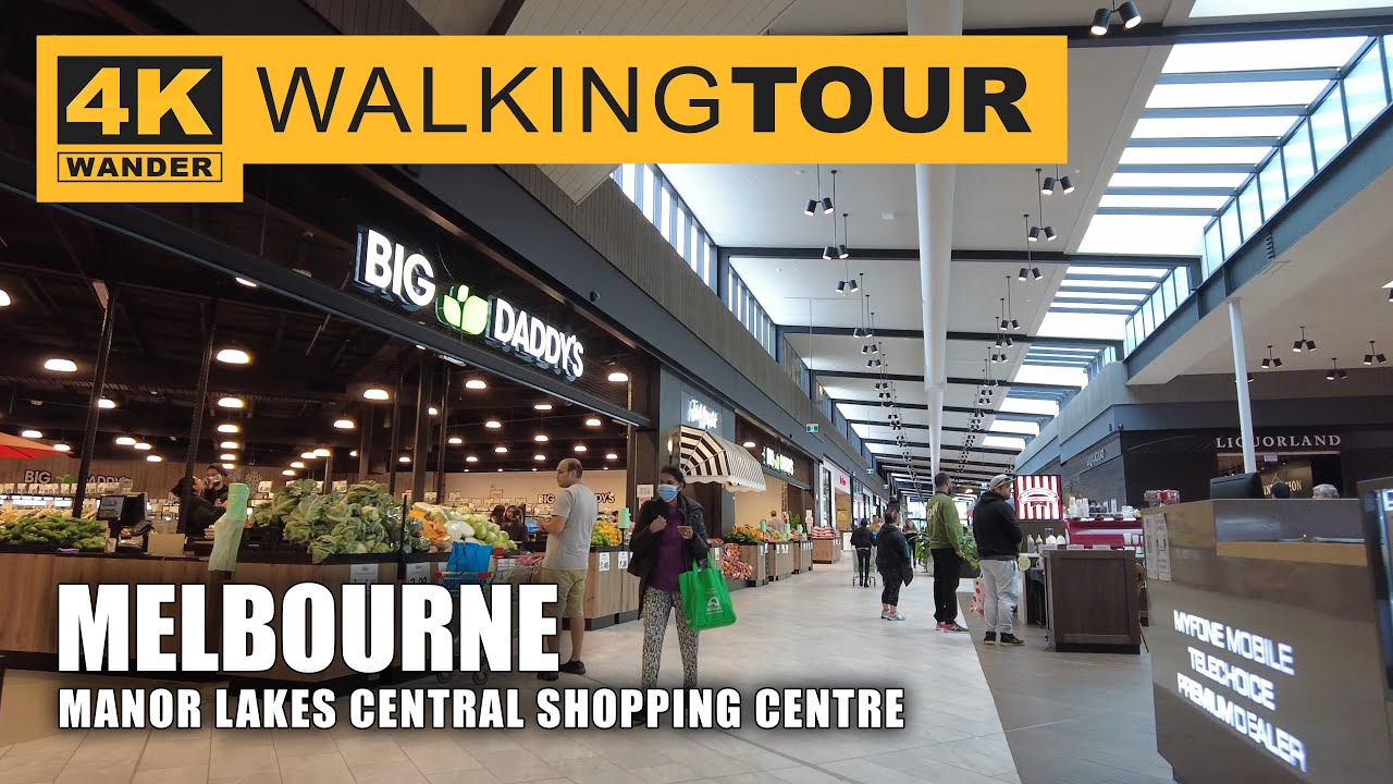 Manor Lakes Central Shopping Centre Walking Tour in Melbourne, Australia (4K 60fps)