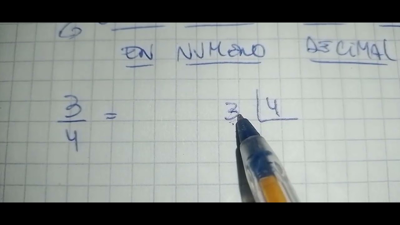 DE FRACCION A NUMERO DECIMAL