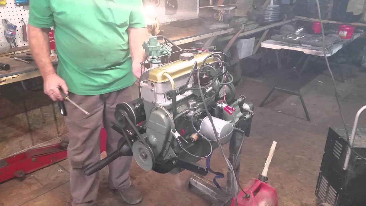 Restored Renault Dauphine Engine