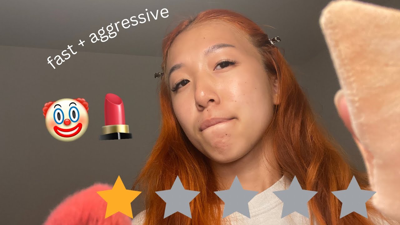 ASMR POV worst reviewed make up artist 🤡 (kinda fast & aggressive)