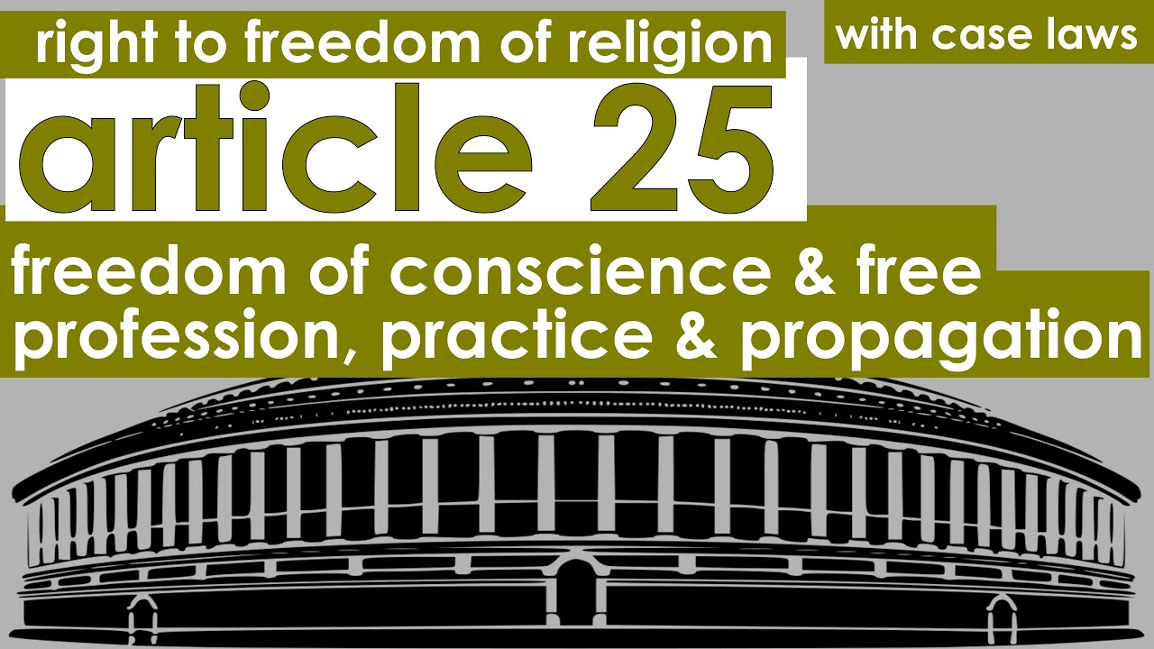 Right to freedom of religion,Article 25,Freedom of conscience & free profession practice of religion
