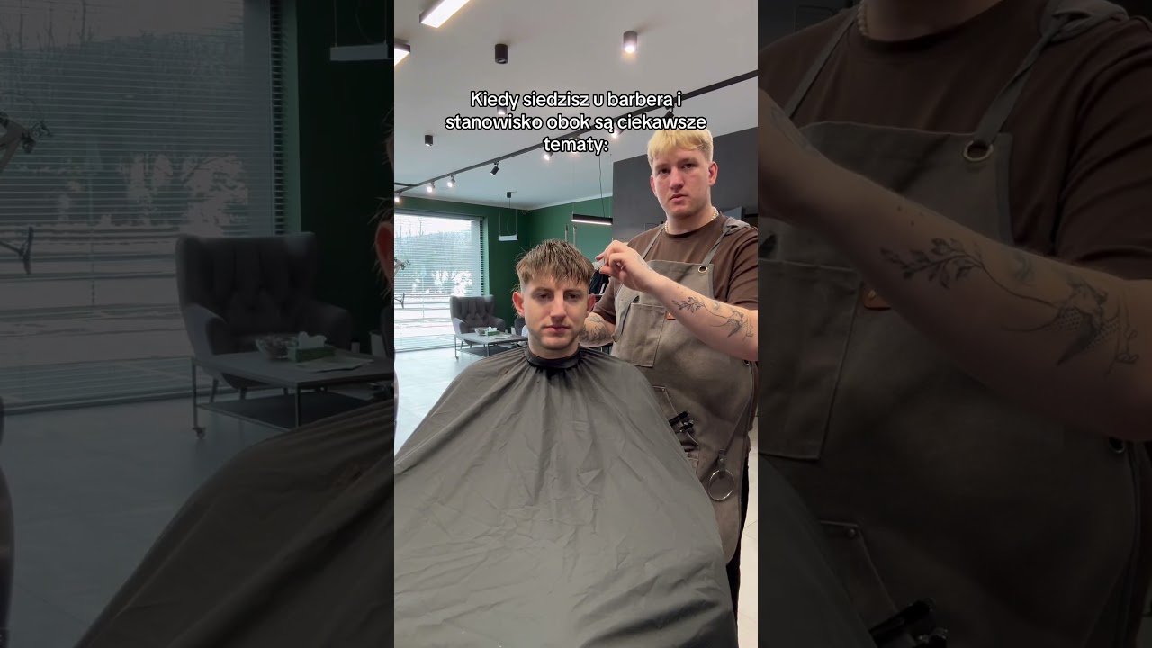 KIEDY SIEDZISZ U BARBERA I STANOWISKO OBOK SĄ CIEKAWSZE TEMATY #śmieszne #comedy #humor