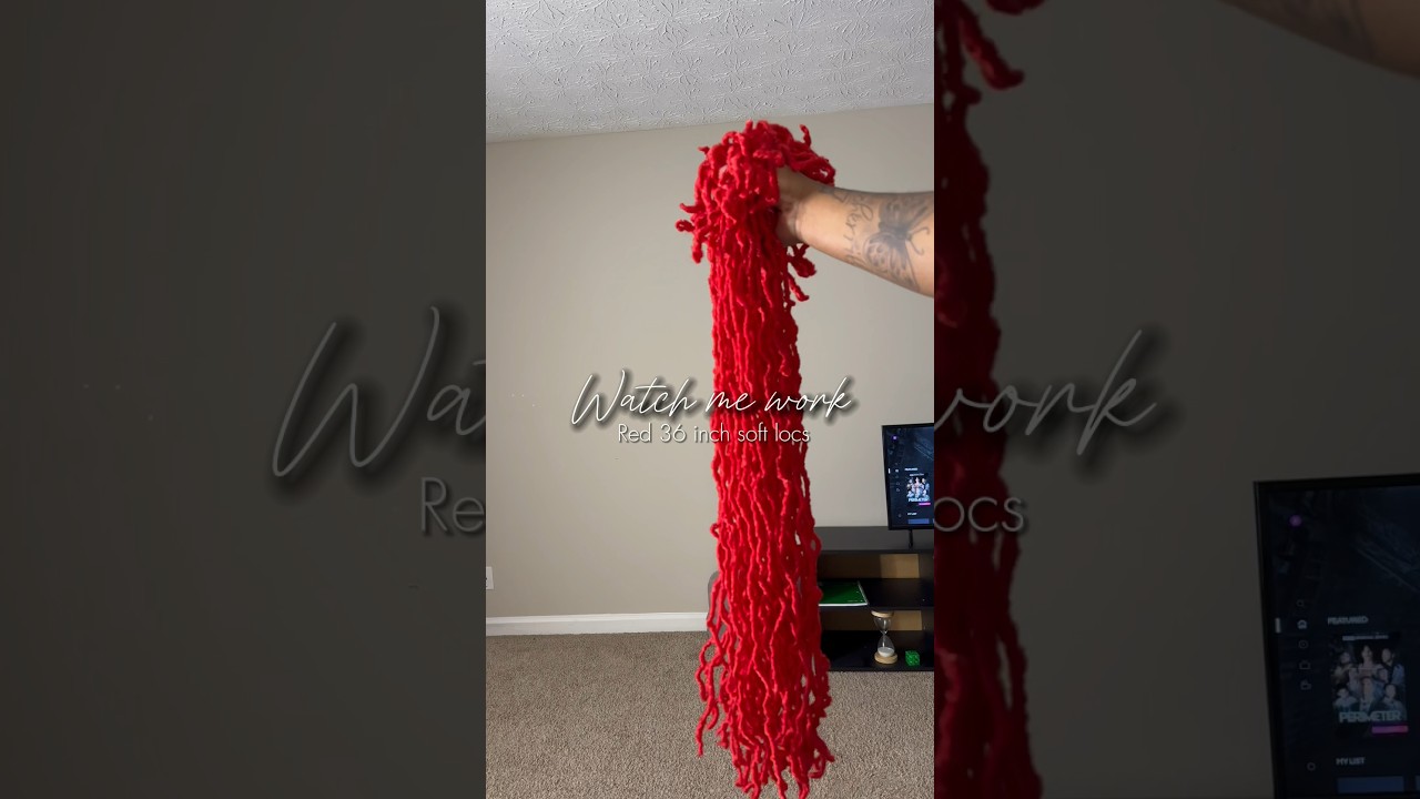 Red 36 inch soft locs😍😍 #atlhairstylist #softlocs