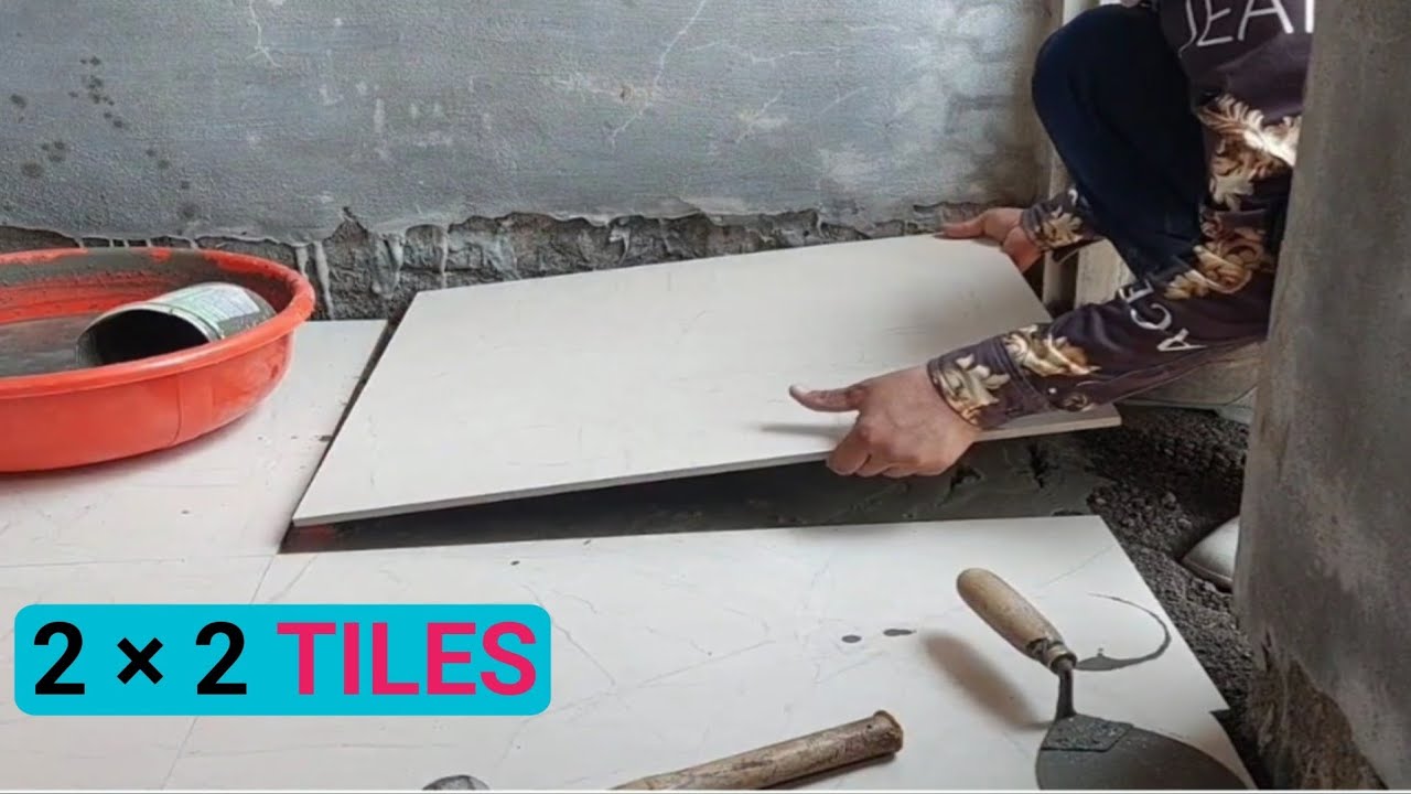 Tiles Lagane ka Asan Tarika | 2 × 2 Tiles Lagana Sikhe 10 minit me