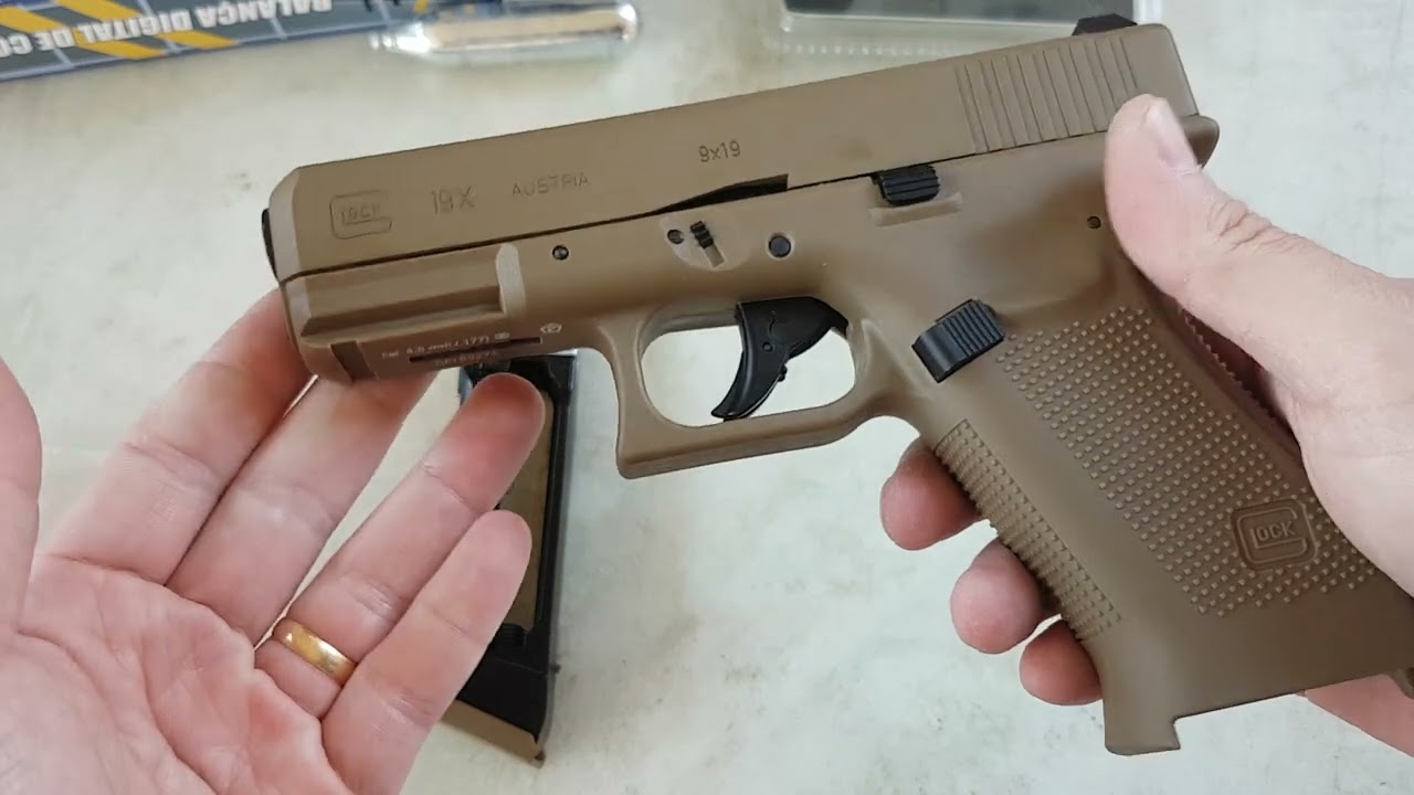 Airgun - Glock G19x Coyote VFC/Umarex Co2 4,5mm - E&G Comércio