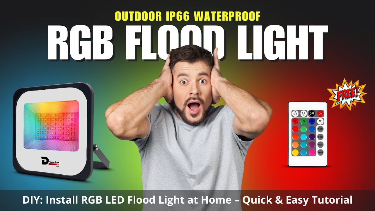 Dreamlux RGB LED Flood Light | 20W–200W | Remote Control, Waterproof, BIS Approved | Full Review