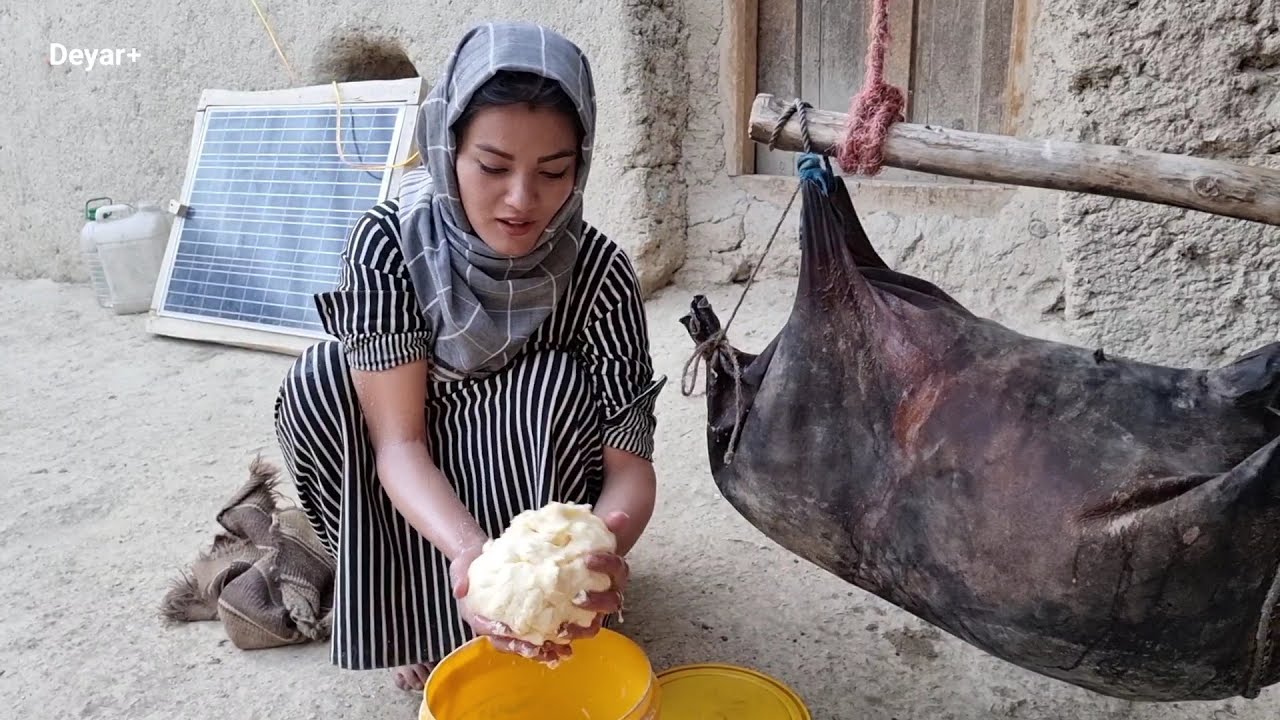 Daily life of afghan girls in the village