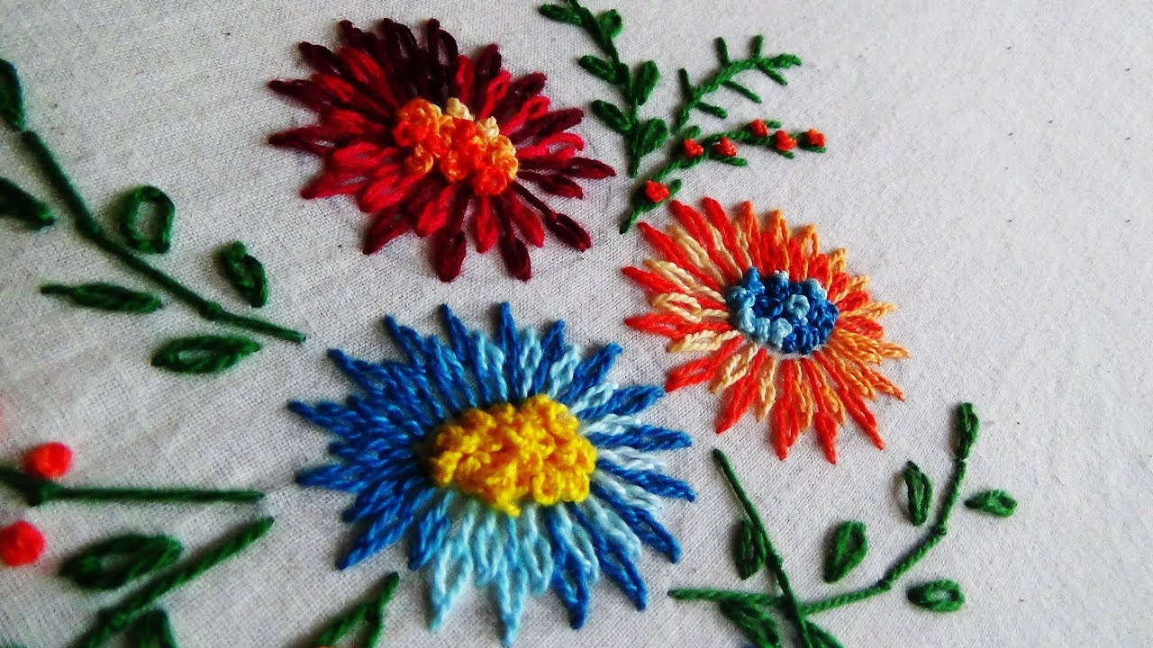 Hand Embroidery: Tailed Chain Stitch