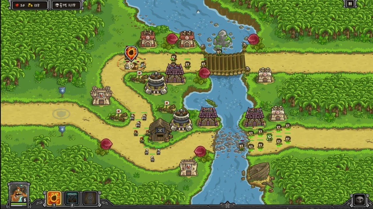 KingdomRush Frontiers Snapvine Bridge Campaign Veteran 킹덤러쉬 프론티어 식인식물 다리 캠페인 베테랑