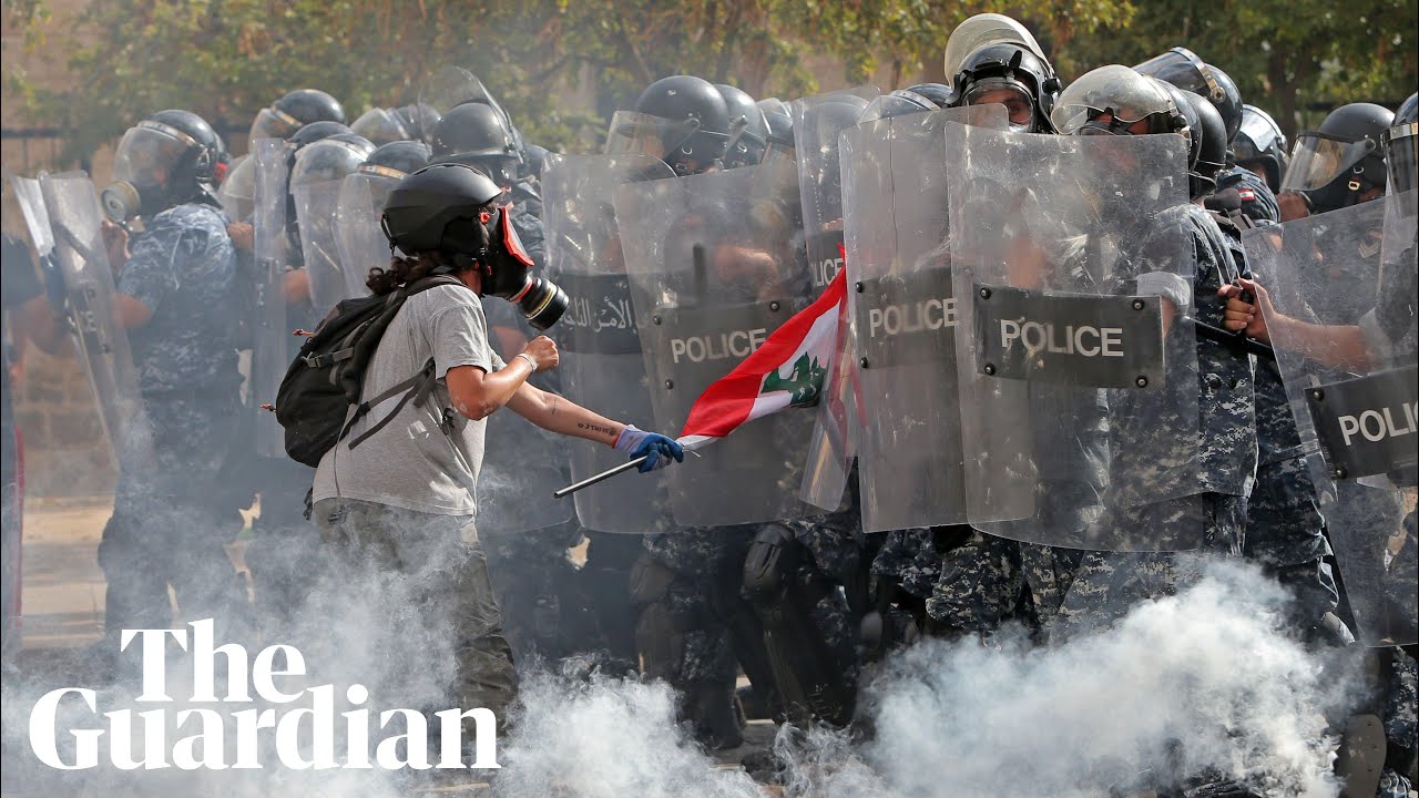 Beirut: shots, teargas and flames as anti-government protests grow