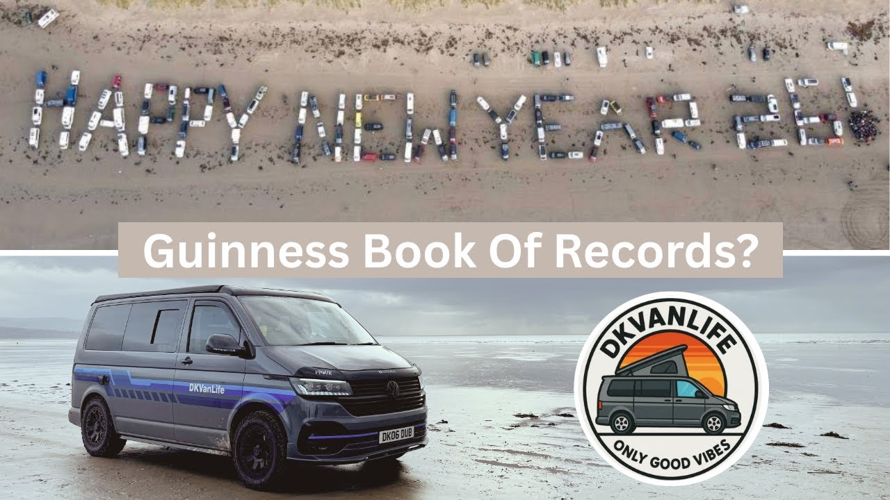 Guinness World Record Attempt | New Year in our VW Campervan | Beddgelert Camp & Black Rock Sands