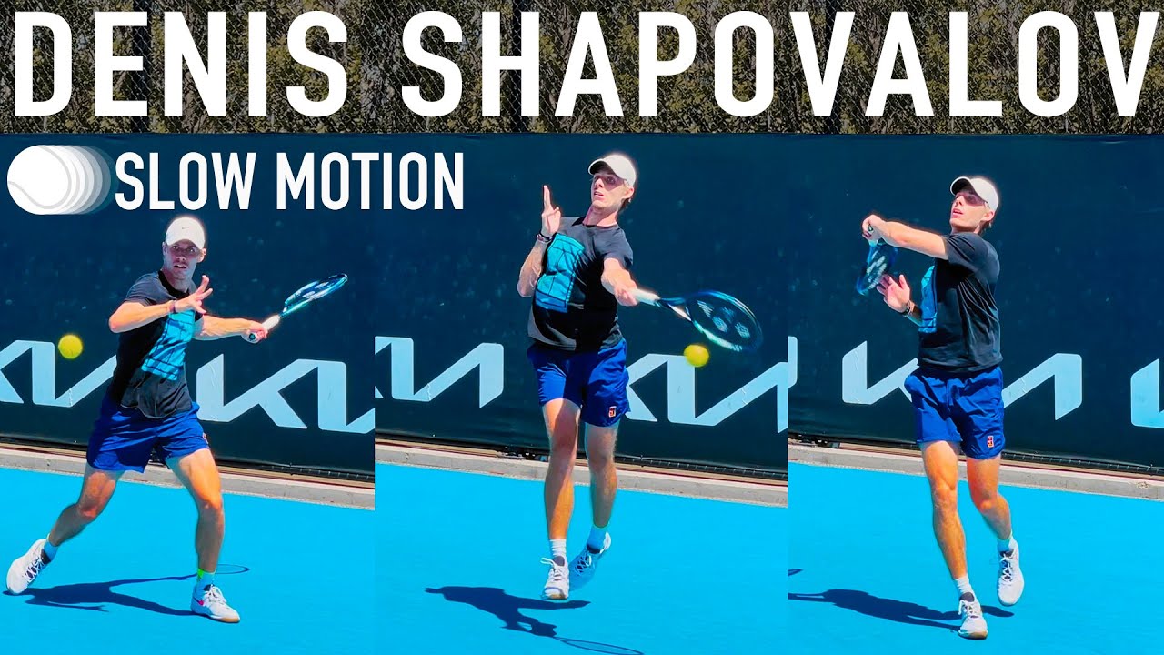 Denis Shapovalov [Slow Motion] Forehand & backhand